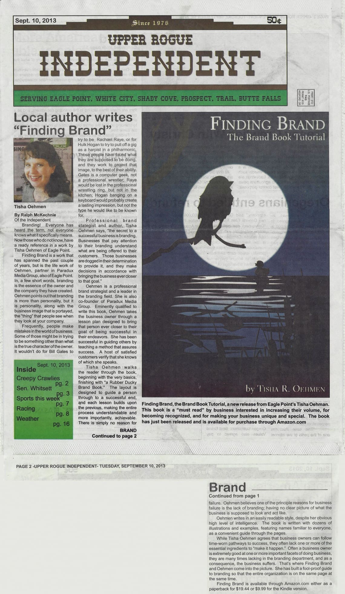 Upper Rogue Independent Finding Brand article cover scan