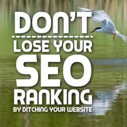 Don’t Lose Your SEO Ranking By Ditching Your Website